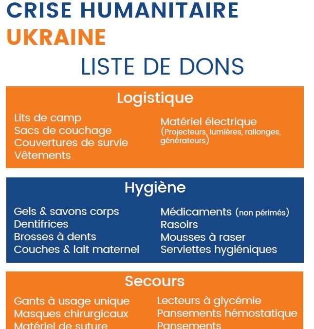 Permanences collecte – Crise humanitaire Ukraine