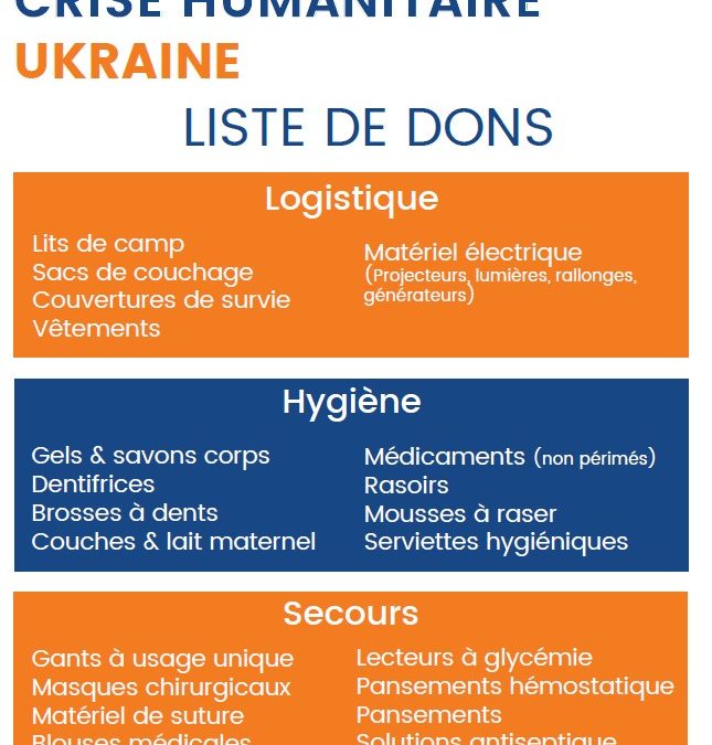 Appel à la solidarité nationale pour soutenir la population ukrainienne