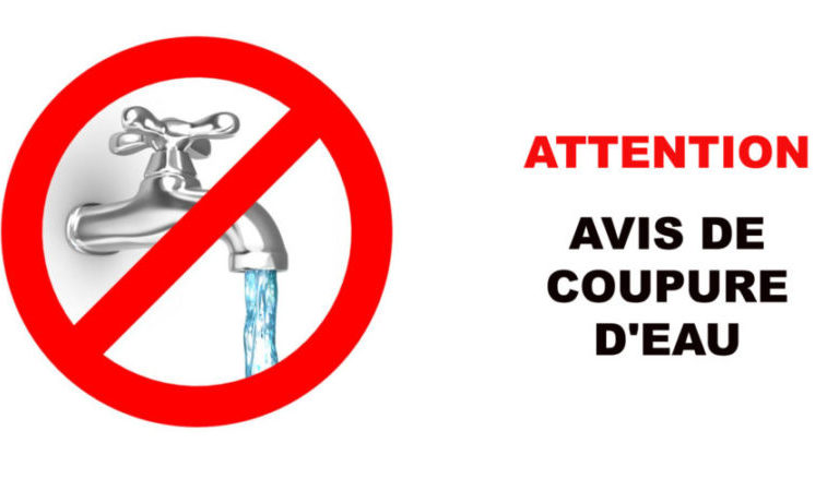 Avis de coupure d’eau !