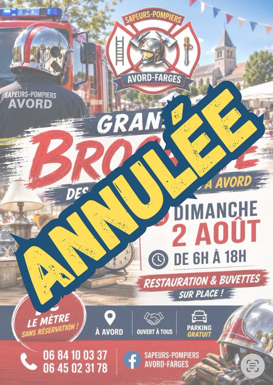 ANNULATION DE LA BROCANTE
